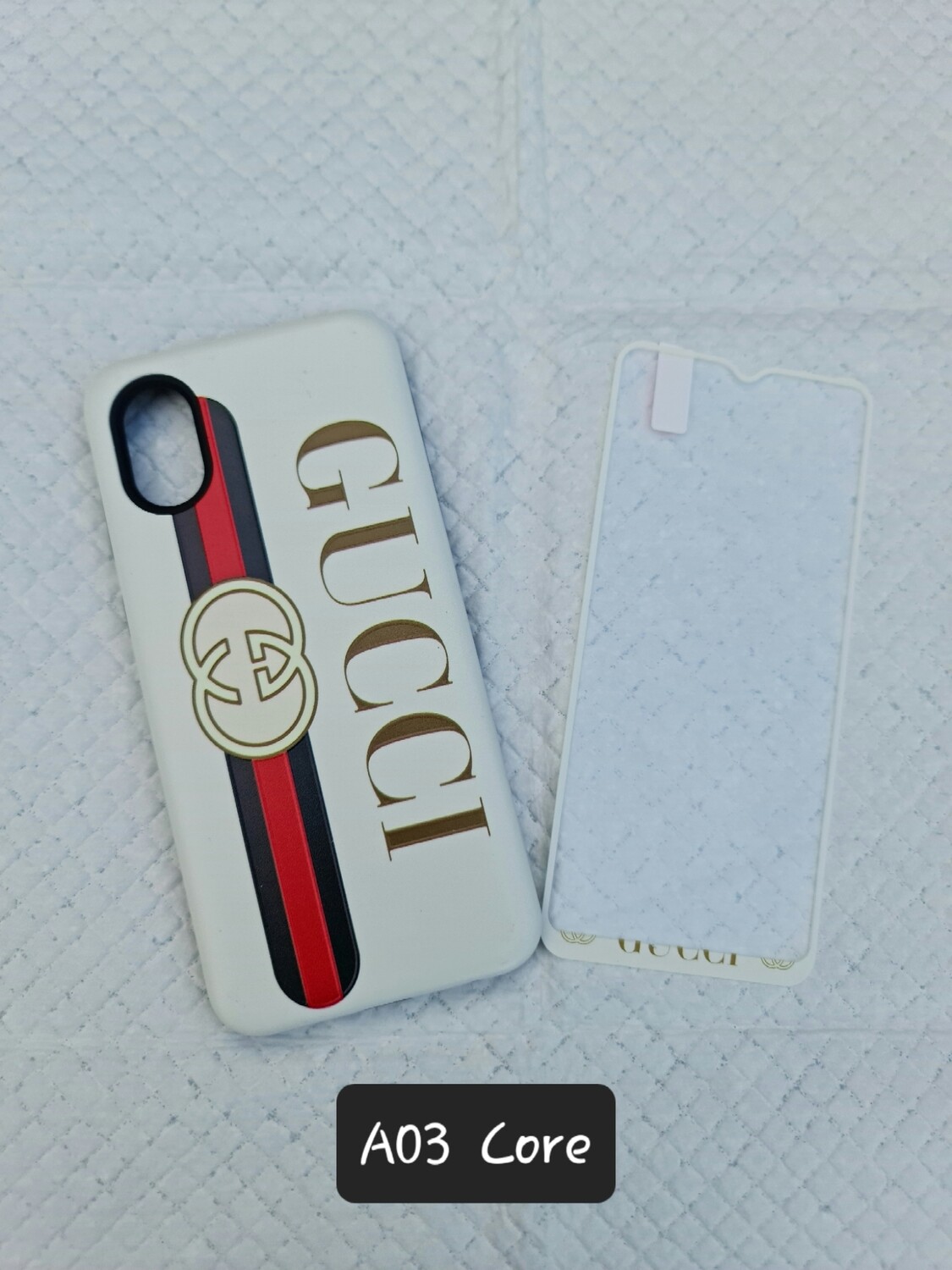 A03 Core Hybrid Patterned Case with Matching Tempered Glass