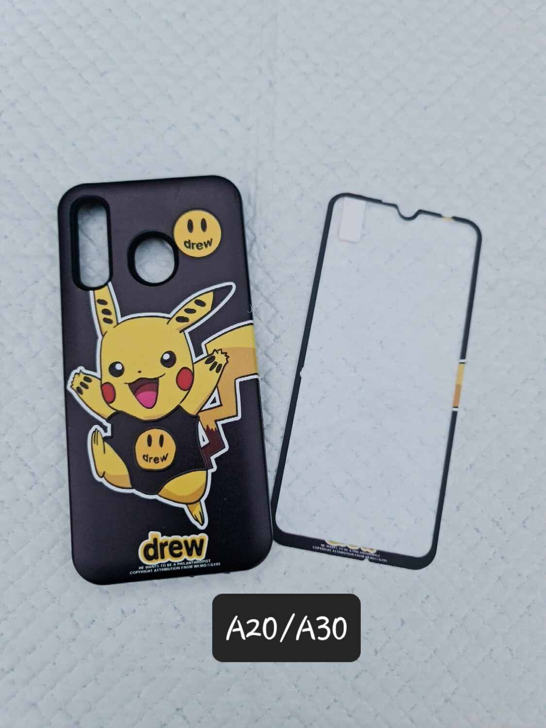 A20/A30 Hybrid Patterned Case with Matching Tempered Glass