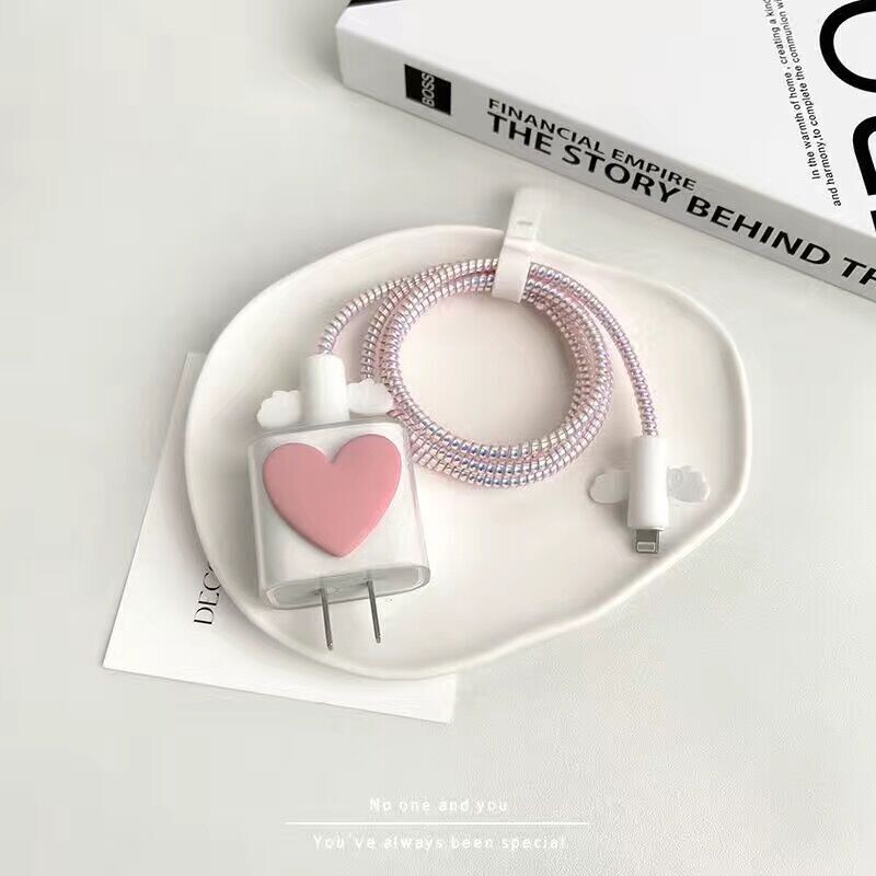 Pink Heart Charger Cover