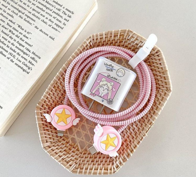 Pink 100%  Star Charger Cover