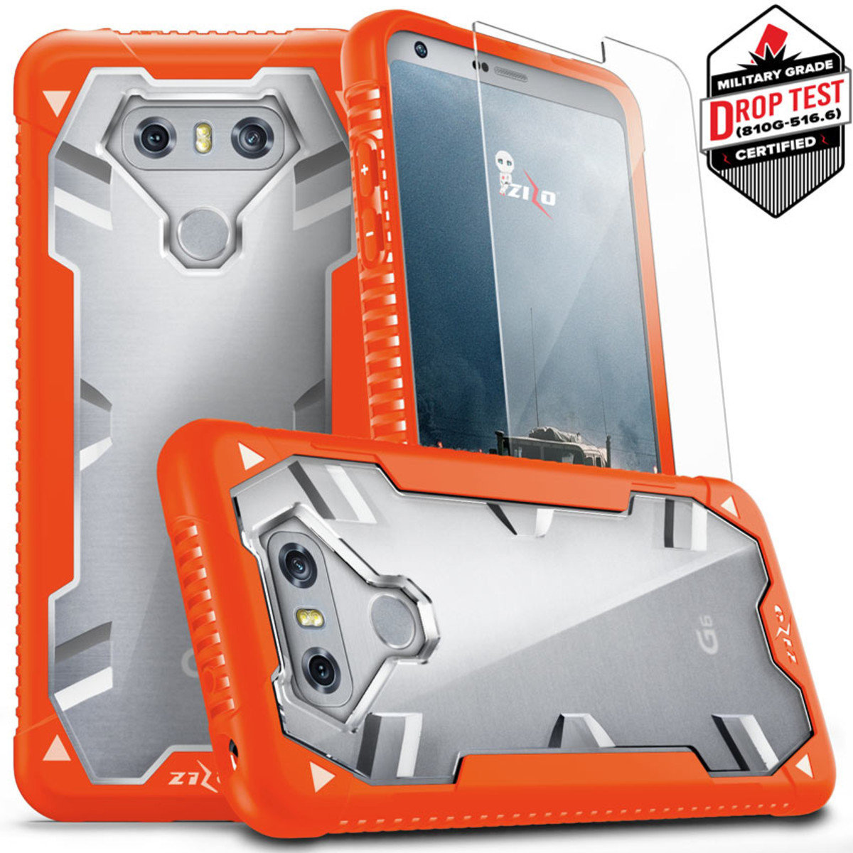 ZIZO Proton Series LG G6 - Orange &amp; Clear