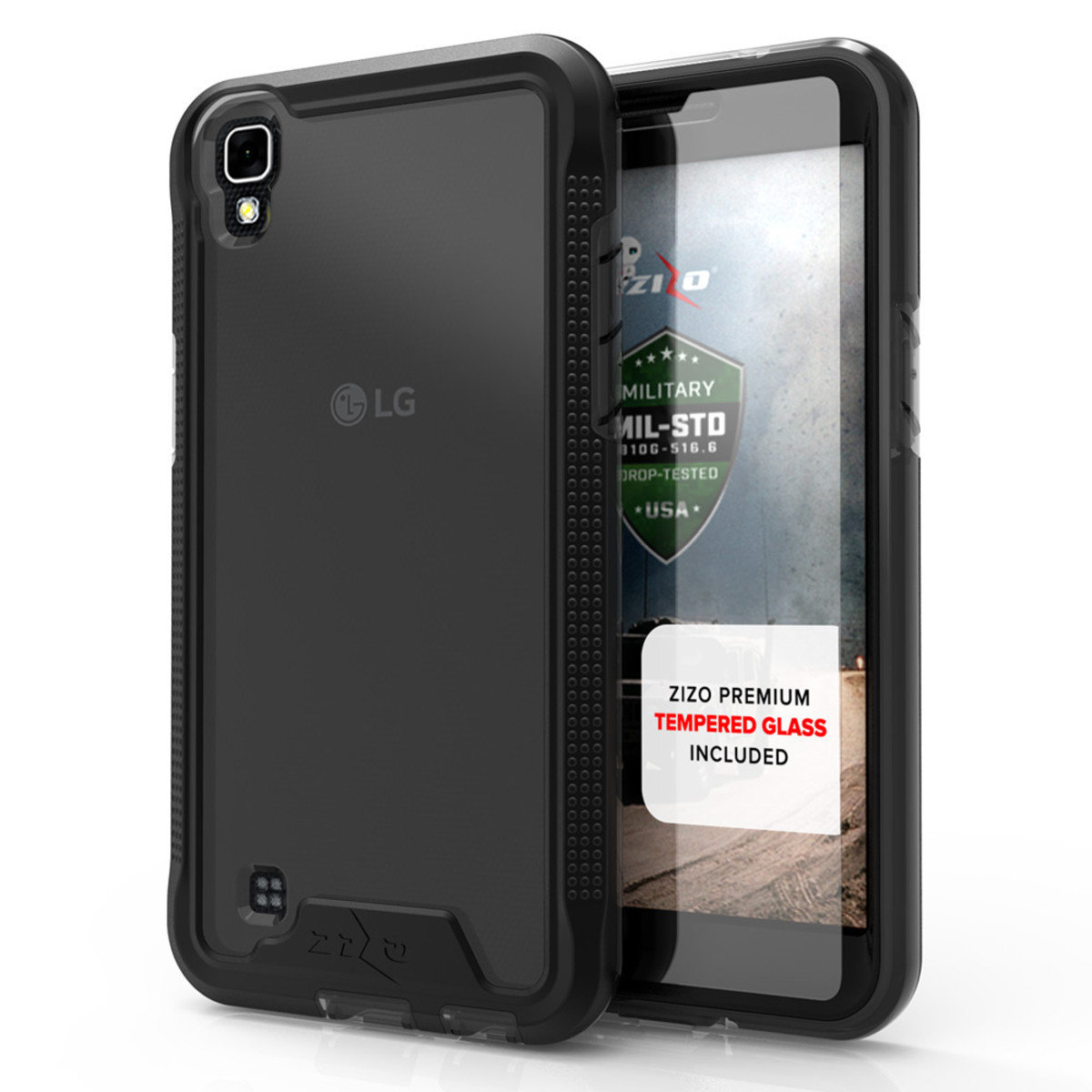 Zizo Ion LG Tribute HD LS676 / LG X Style - Black &amp; Smoke