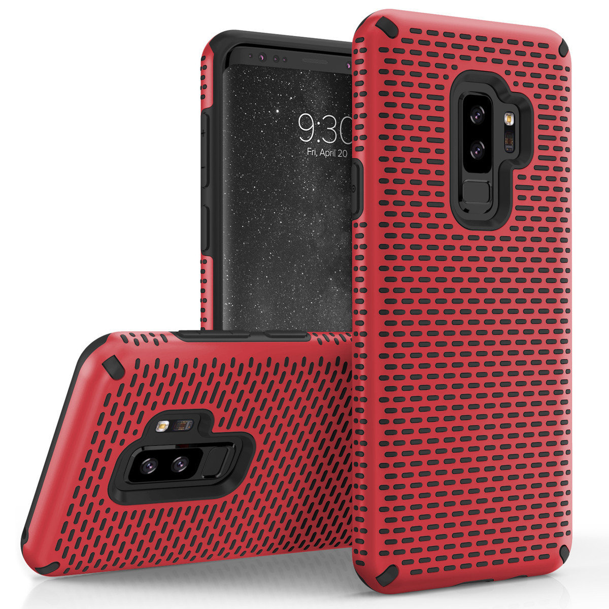 Zizo Echo Series Samsung Galaxy S9 Plus - Red &amp; Black