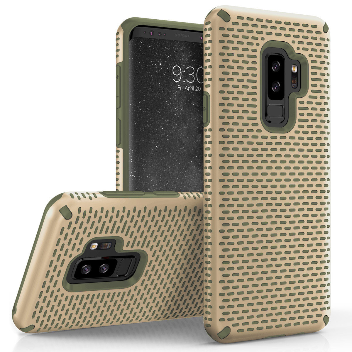 Zizo Echo Series Galaxy S9 Plus - Desert Tan &amp; Camo Green