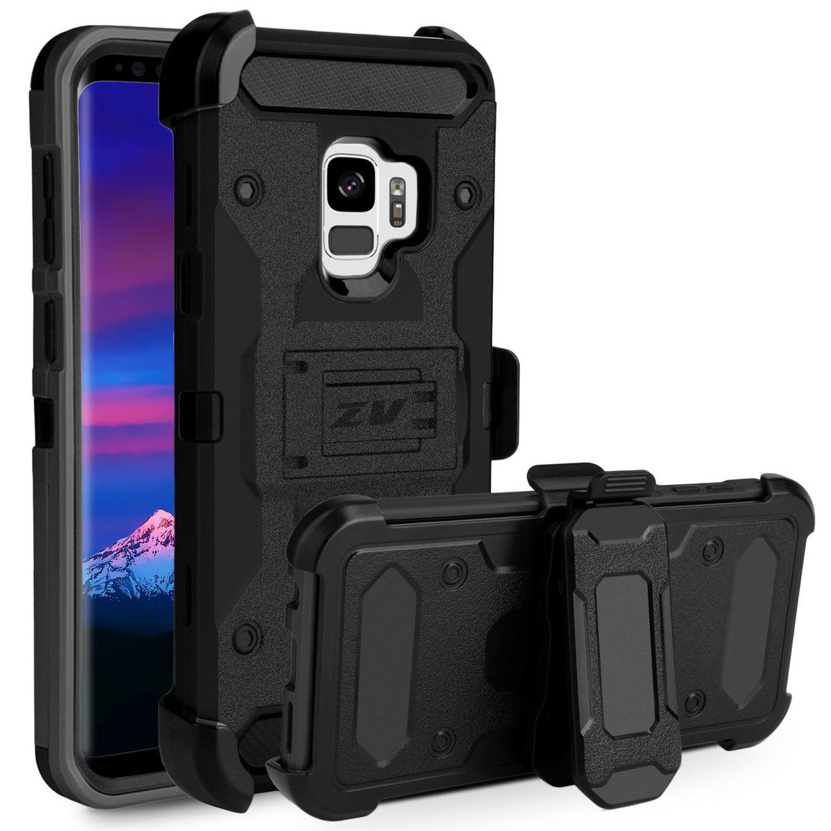 ZV Tough Armor Case Samsung Galaxy S9 - Black &amp; Black