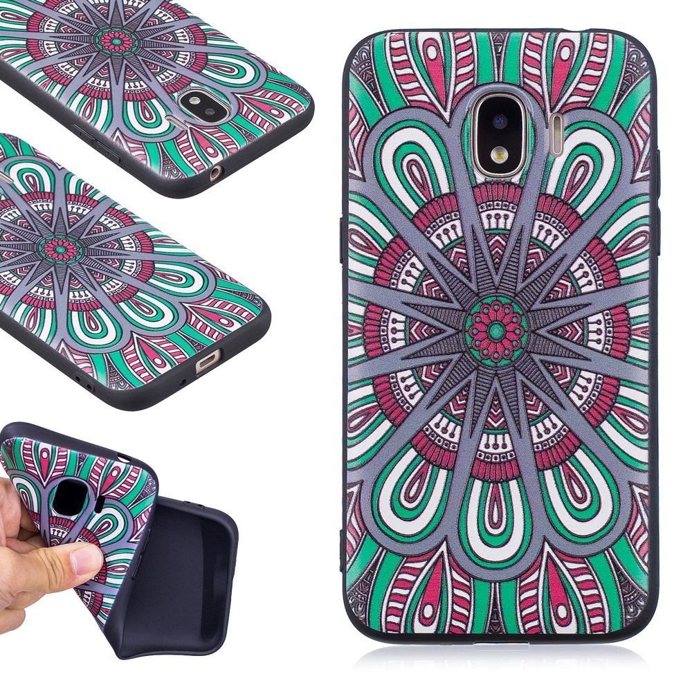 Relief Colored Painting Soft TPU Back Cover Case for Samsung Galaxy J2 Pro (2018) / J2 (2018) - Mandala