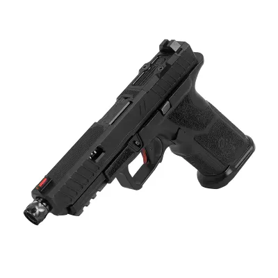 OZ9 V2 Elite Pistol, Full Length Slide, X Grip, Threaded Black Barrel