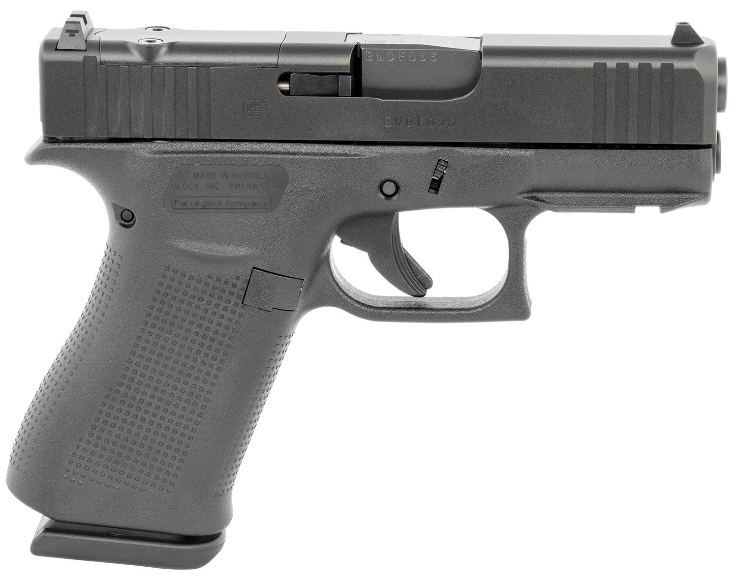Glock 43X 9MM BLK 3.39" MOS