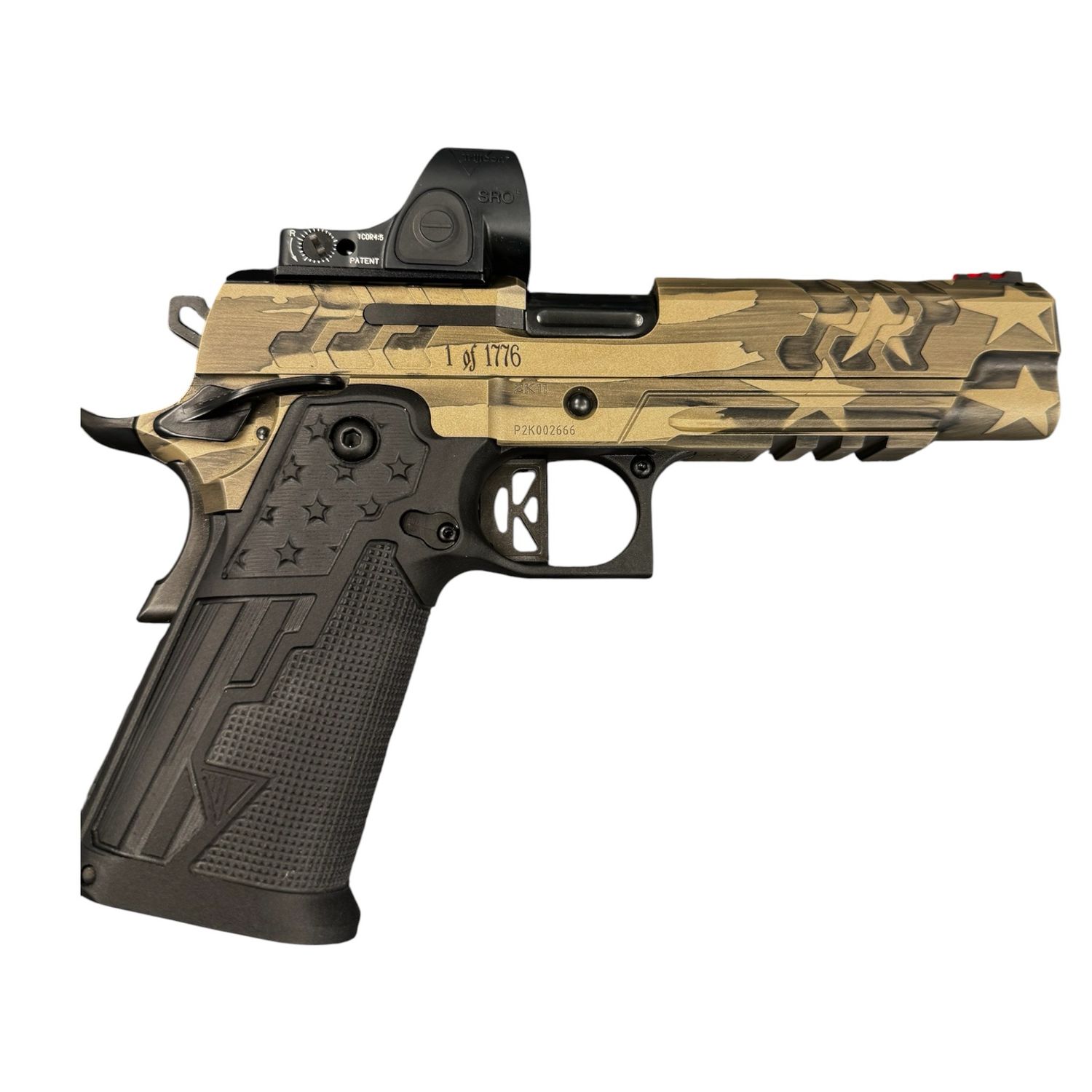 Kimber 2K11 Independence Limited Edition 45 ACP 13+1 5" Black DLC Fluted Barrel W/ 1MOA Trijicon SRO
