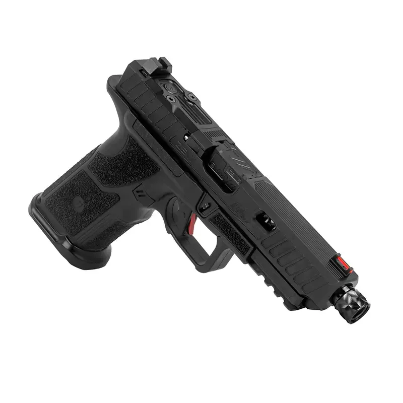 OZ9 V2 Elite Pistol, Full Length Slide, X Grip, Threaded Black Barrel