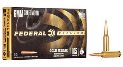 Federal 6MM CRD 105gr Gold Medal Berger Hybrid
