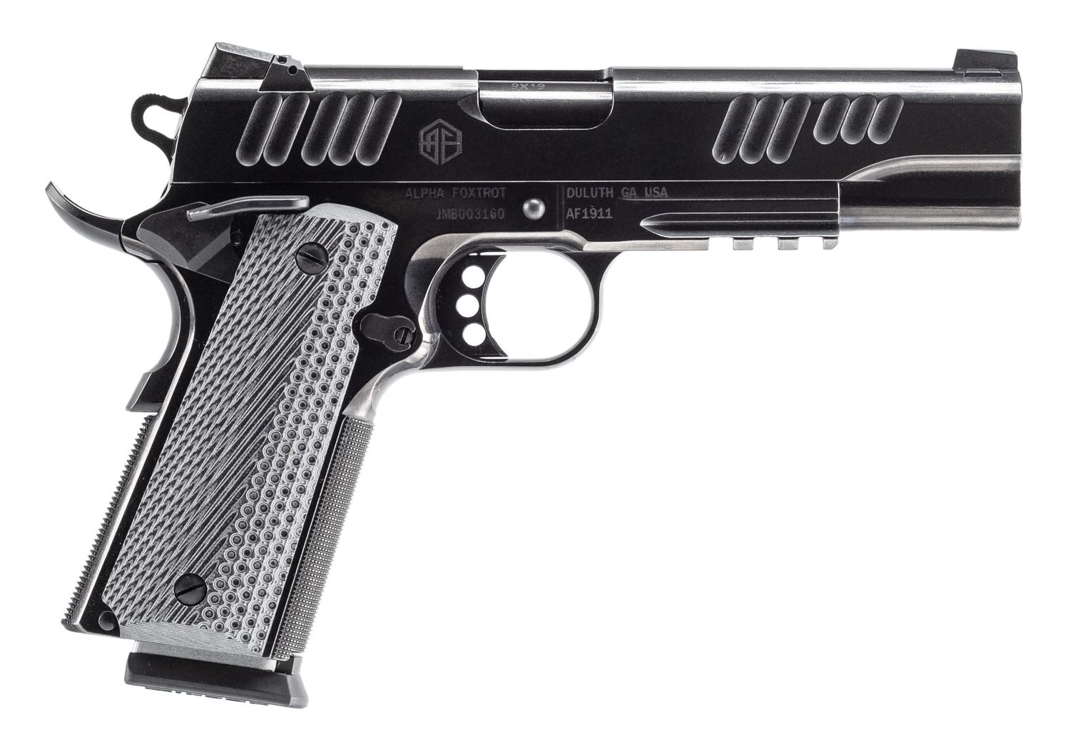 Alpha Foxtrot AF1911 Enhanced Full Size 9mm Luger 10+1 5" Stainless Bull Barrel