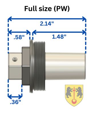Full Size Flash Hider (1/2-28) Plan-B Suppressor Mount