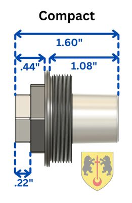 Compact Flash Hider Plan-B Suppressor Mount (1/2X28)