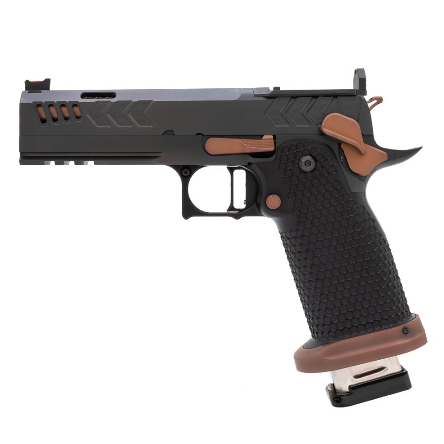 CNC GUNWORKS AKIRA (9MM) 4.6" PORTED ROSE GOLD BARREL WITH BLACK DLC FINISH AND OPTICS READY