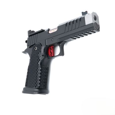 MPA DS9 TC Hybrid Black and Stainless Co-witness Trijicon optic plate silver comp medium red trigger