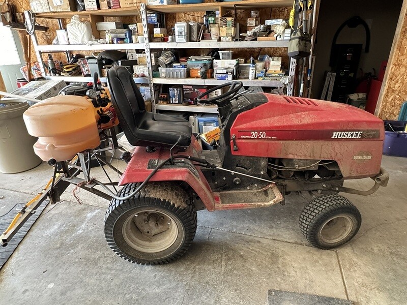 20 hp Huskee Yard Tractor with Fimco Sprayer