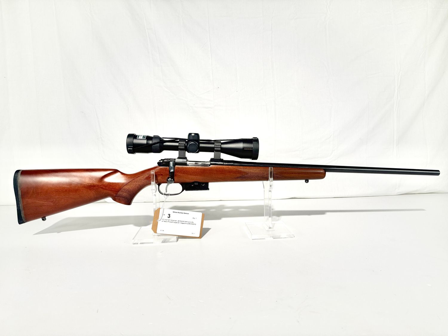 3 CZ mod 527 American .22 Hornet semi auto rifle