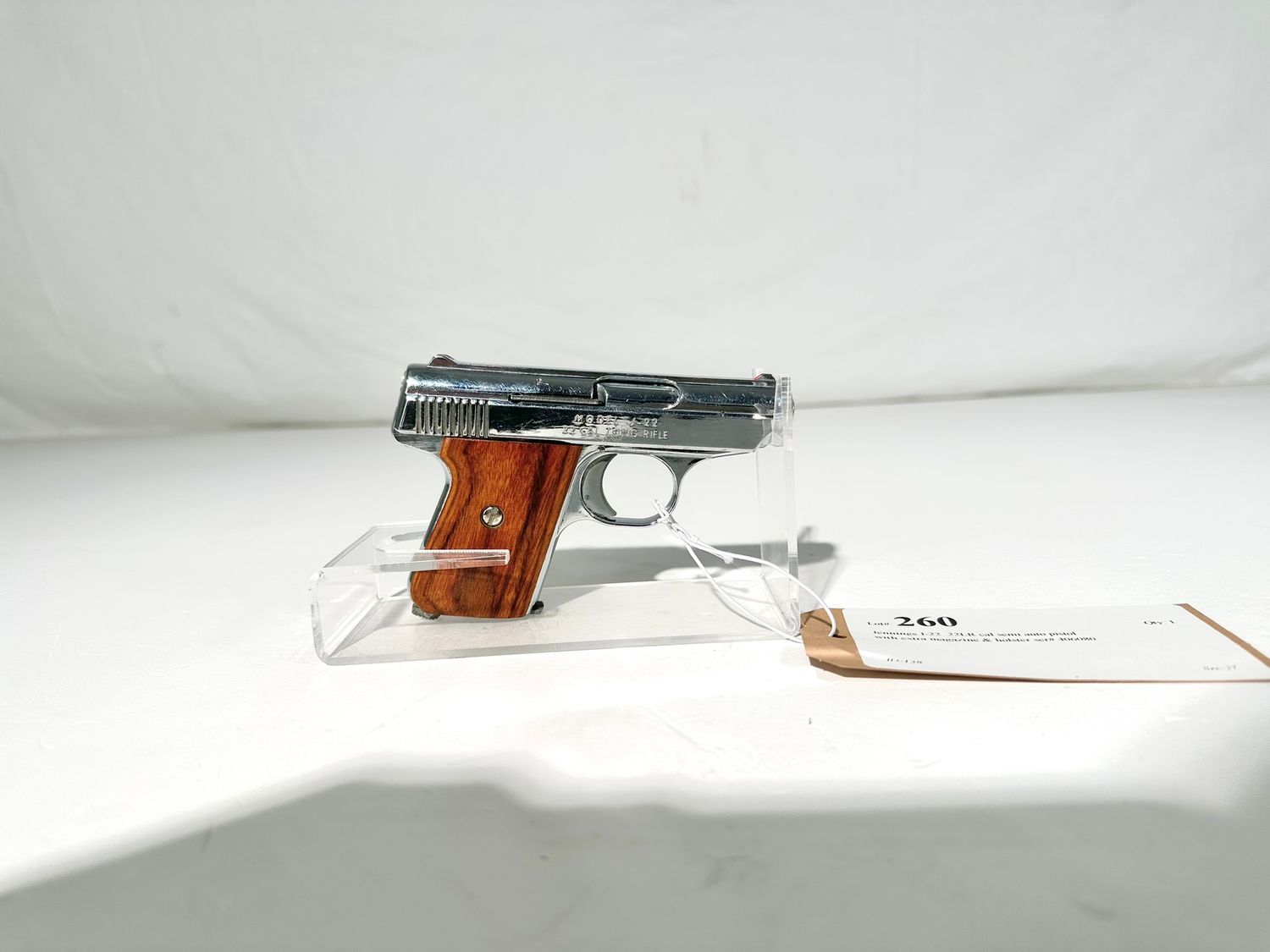 260 Jennings J-22 .22LR cal semi auto pistol