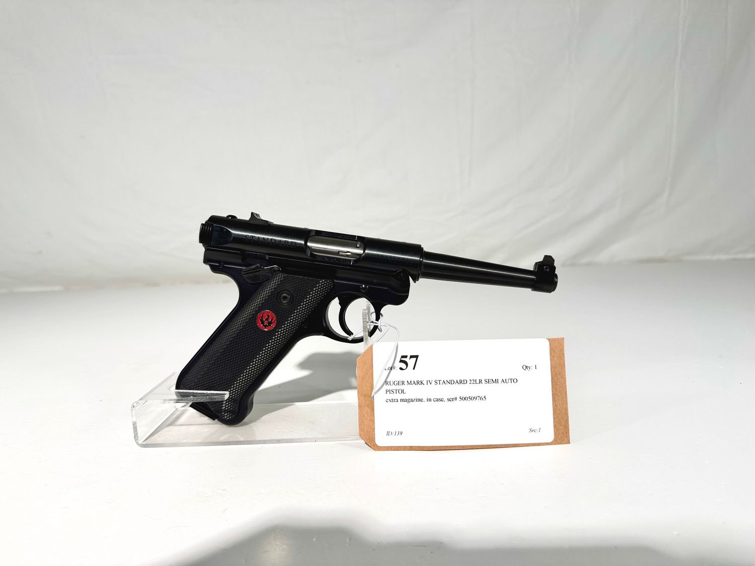 57 RUGER MARK IV STANDARD 22LR SEMI AUTO PISTOL