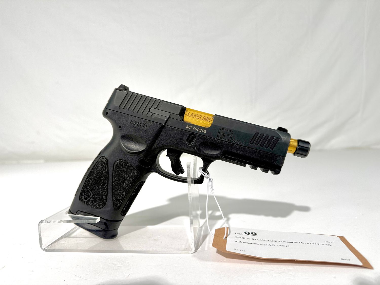 99 TAURUS G3  9x19mm SEMI AUTO PISTOL