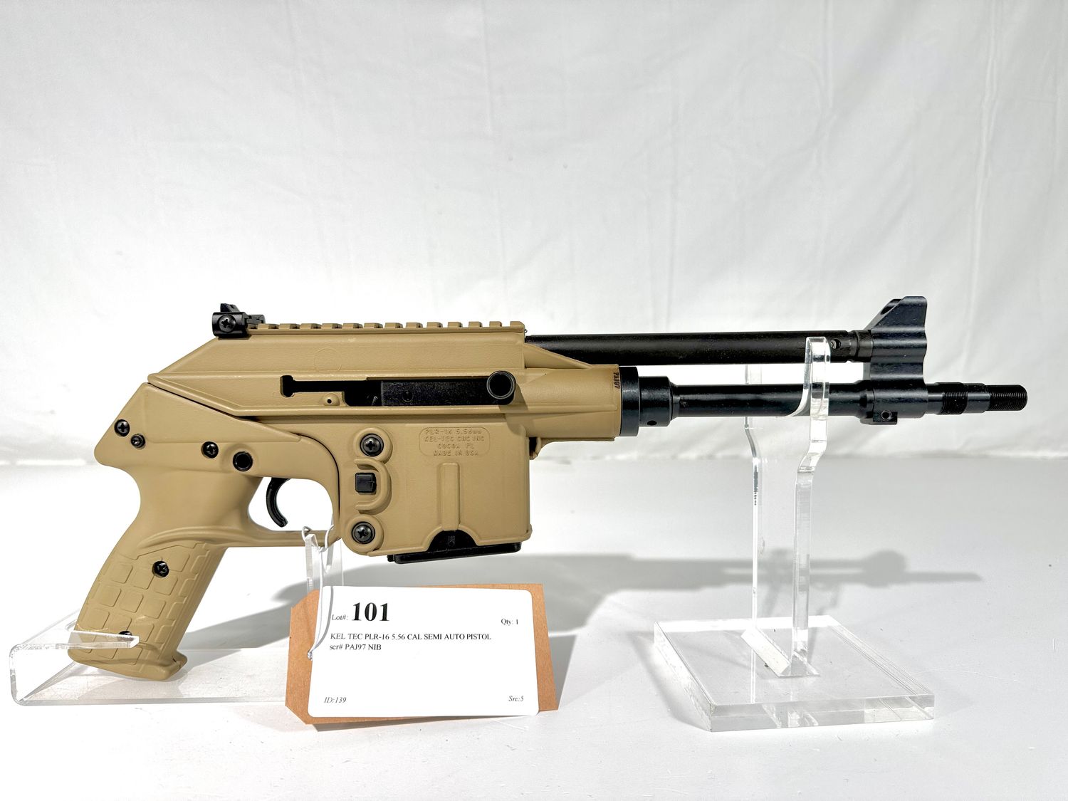 101 KEL TEC PLR-16 5.56 CAL SEMI AUTO PISTOL