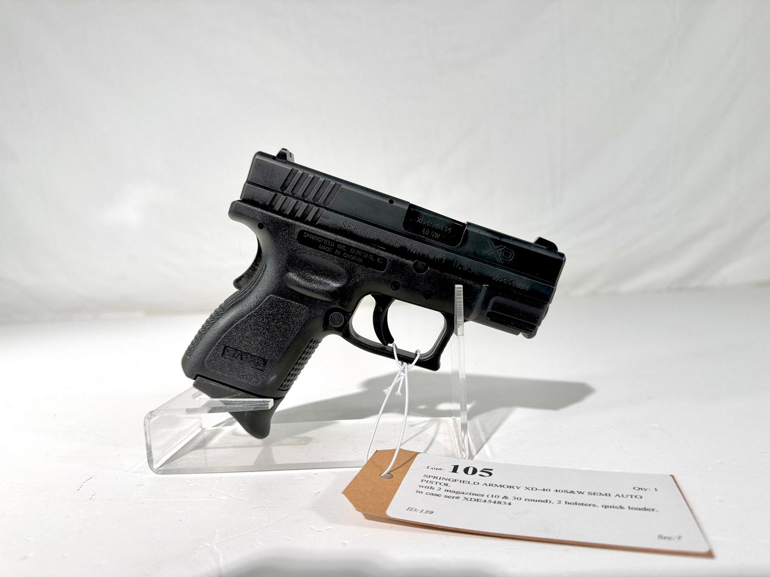 105 SPRINGFIELD ARMORY XD-40 40S&amp;W SEMI AUTO PISTOL