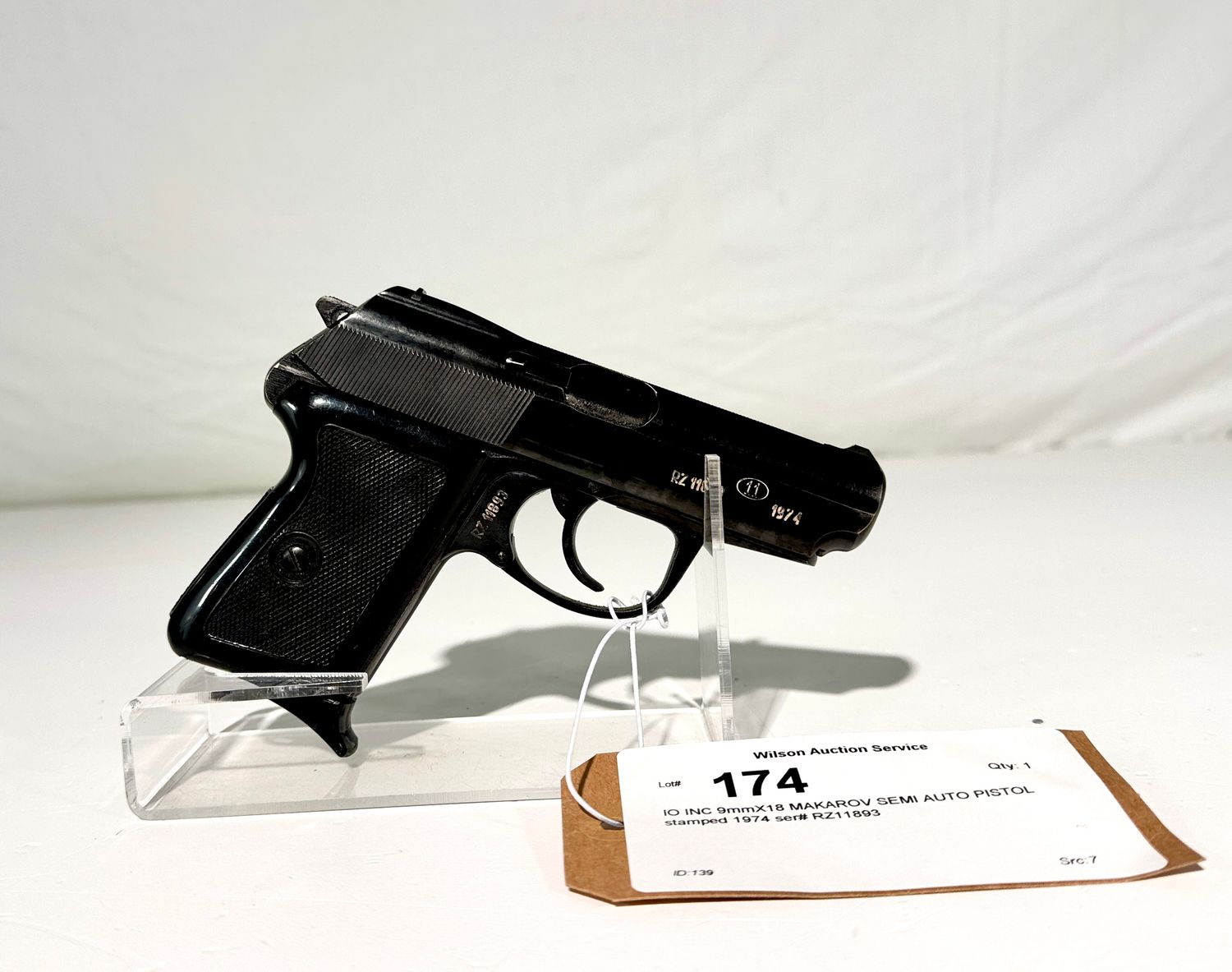 174 IO INC 9X18mm MAKAROV SEMI AUTO PISTOL