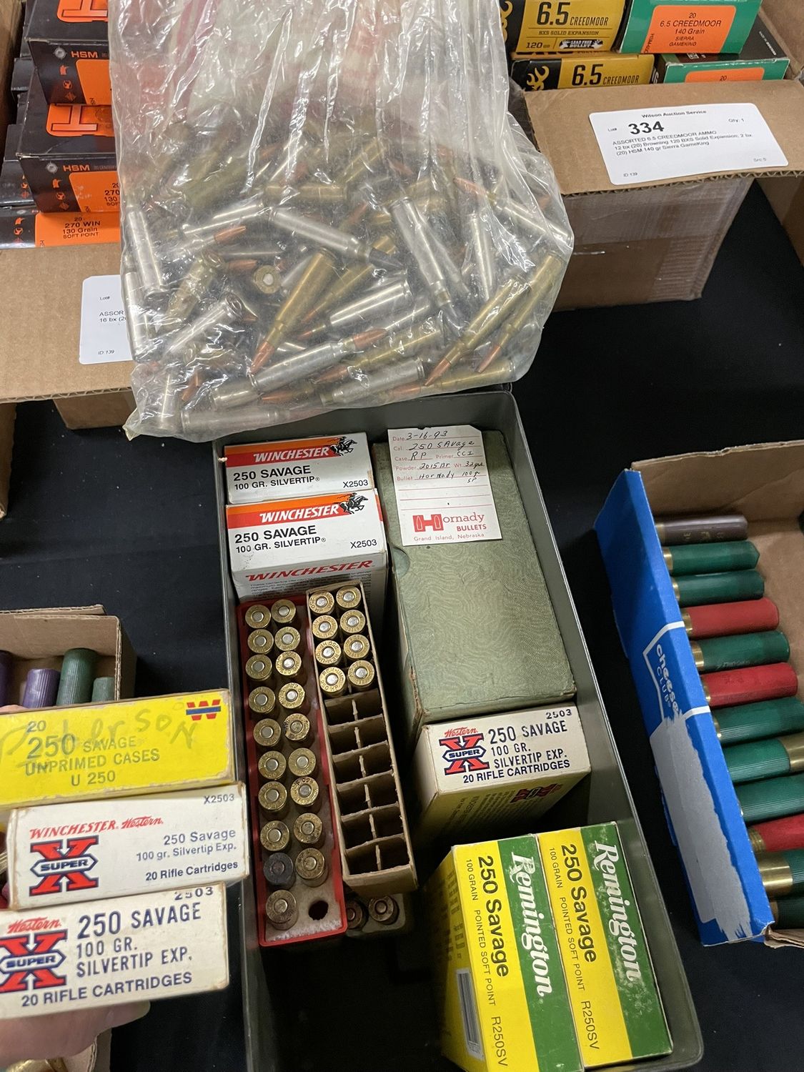340 ASSORTED 250 SAVAGE AMMO - FOR SPRG 03-A3
