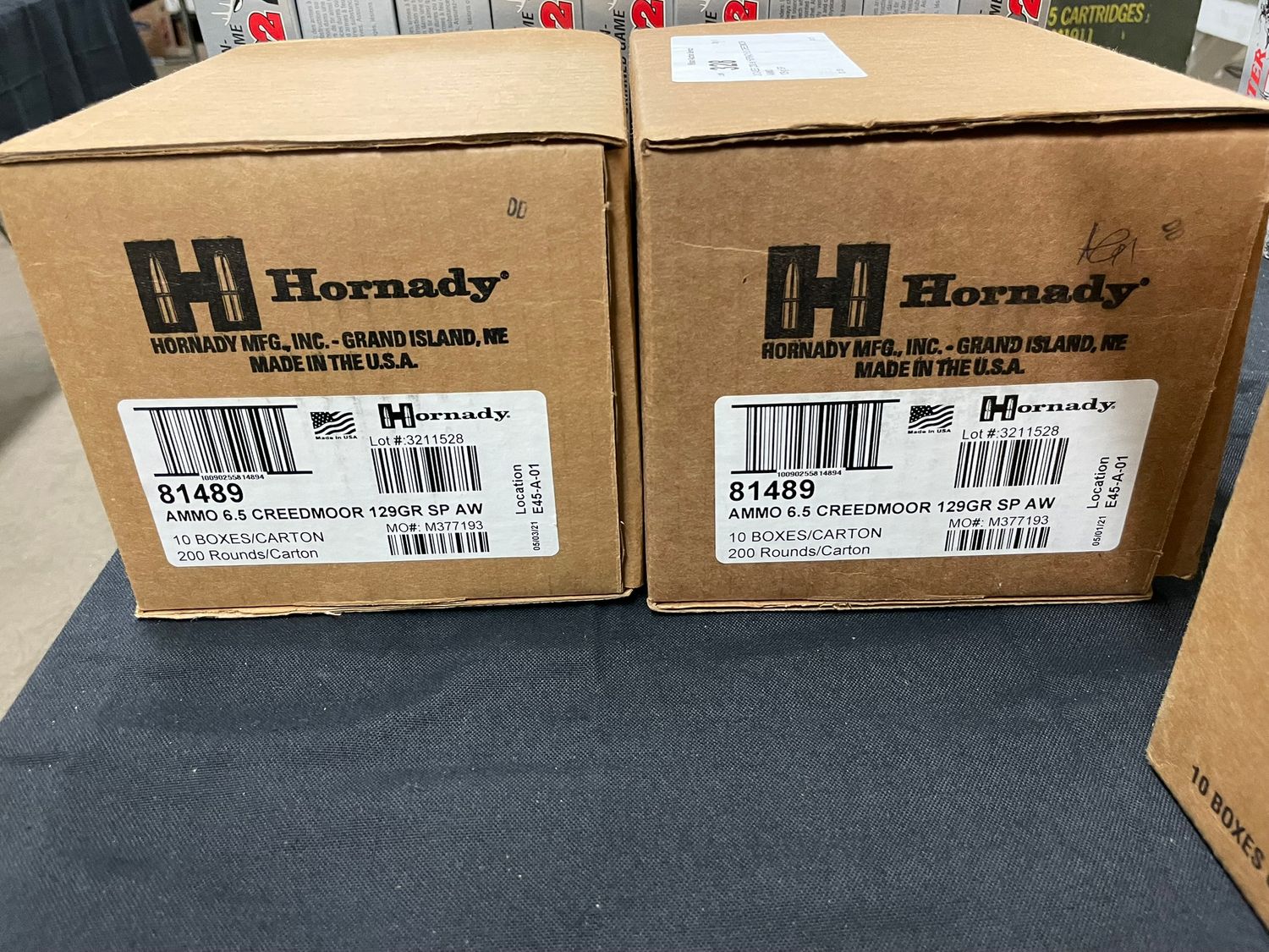 328 2 CASES (200 ea) HORNADY 6.5 CREEDMOOR AMMO