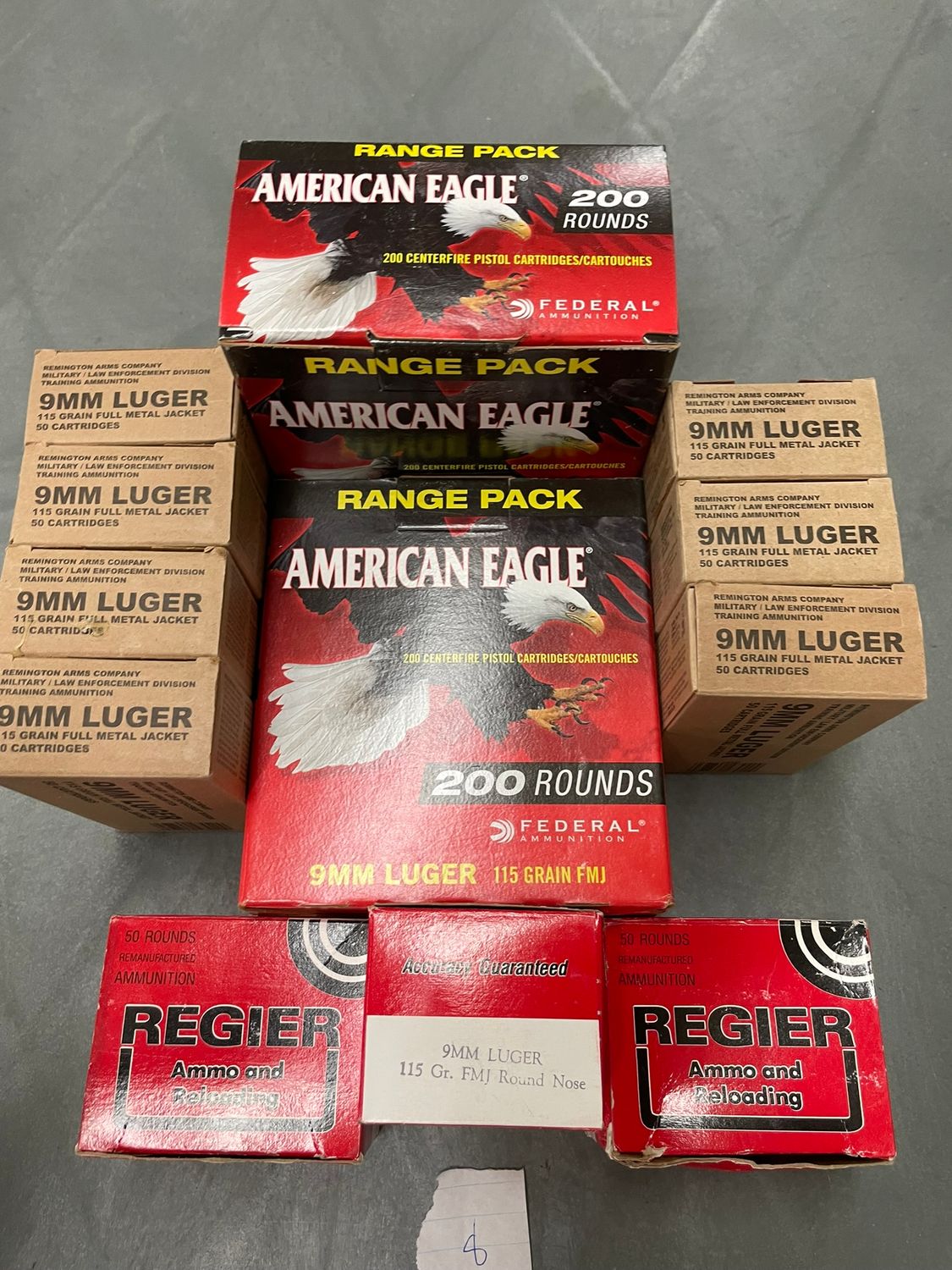 307 ASSORTED 9MM LUGER AMMO