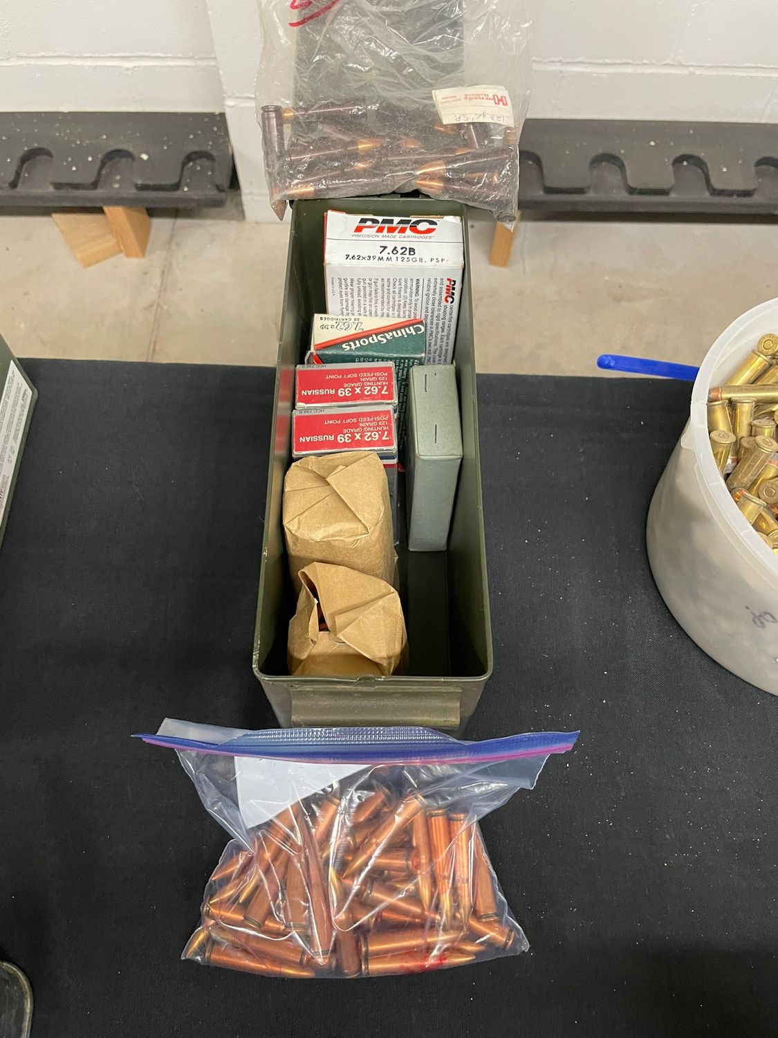 312 ASSORTED 7.62x39 AMMO IN AMMO CAN