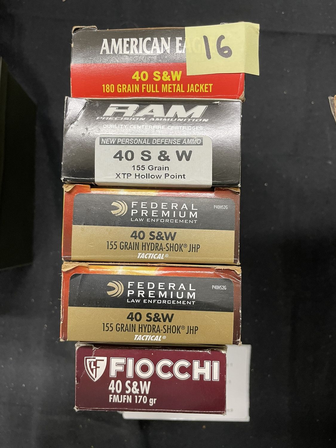 352 ASSORTED 40 S&amp;W AMMO