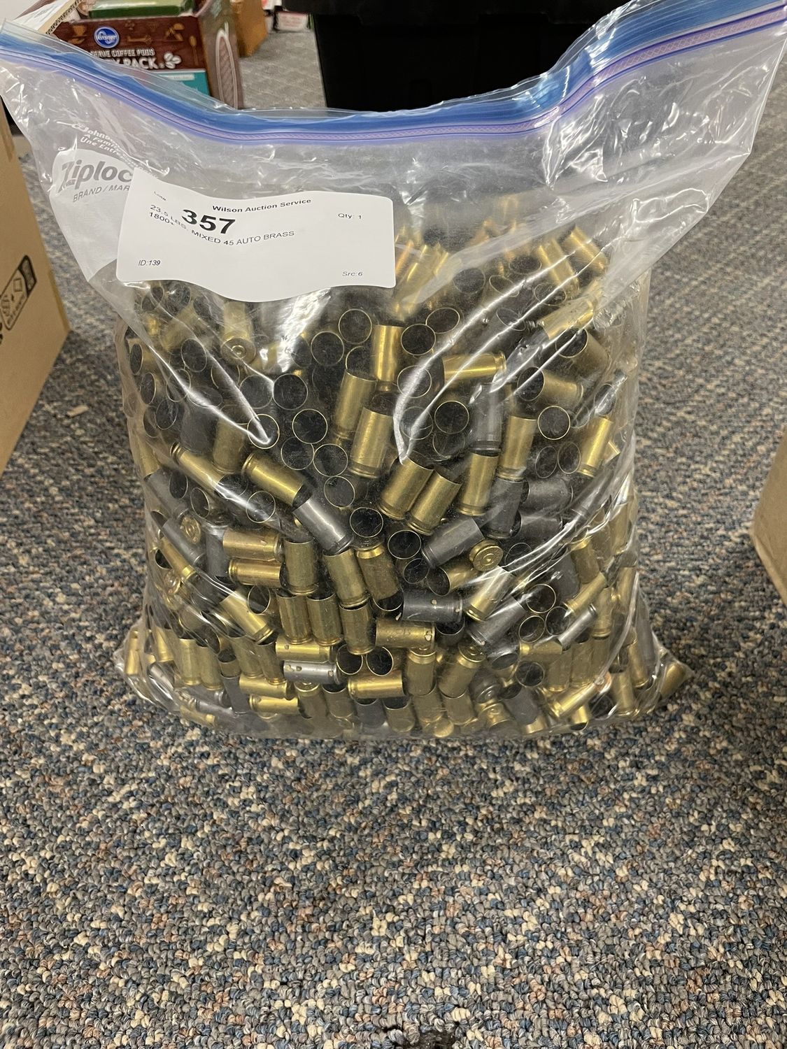 357 23.5 LBS. MIXED 45 AUTO BRASS