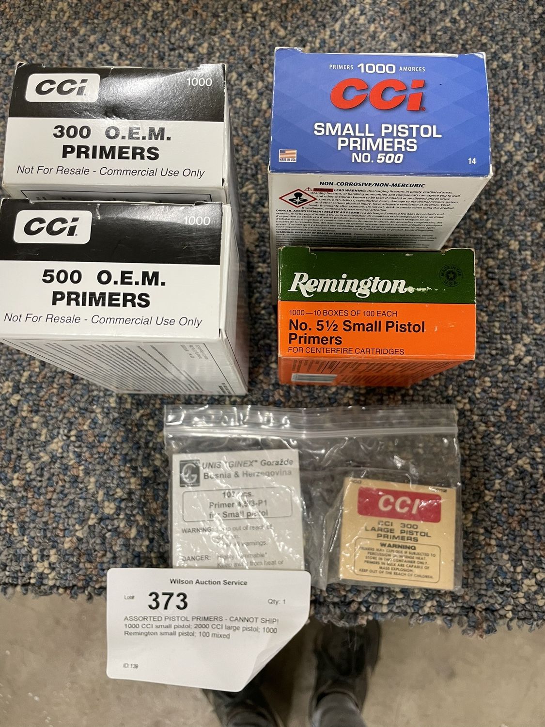 373 ASSORTED PISTOL PRIMERS - CANNOT SHIP!