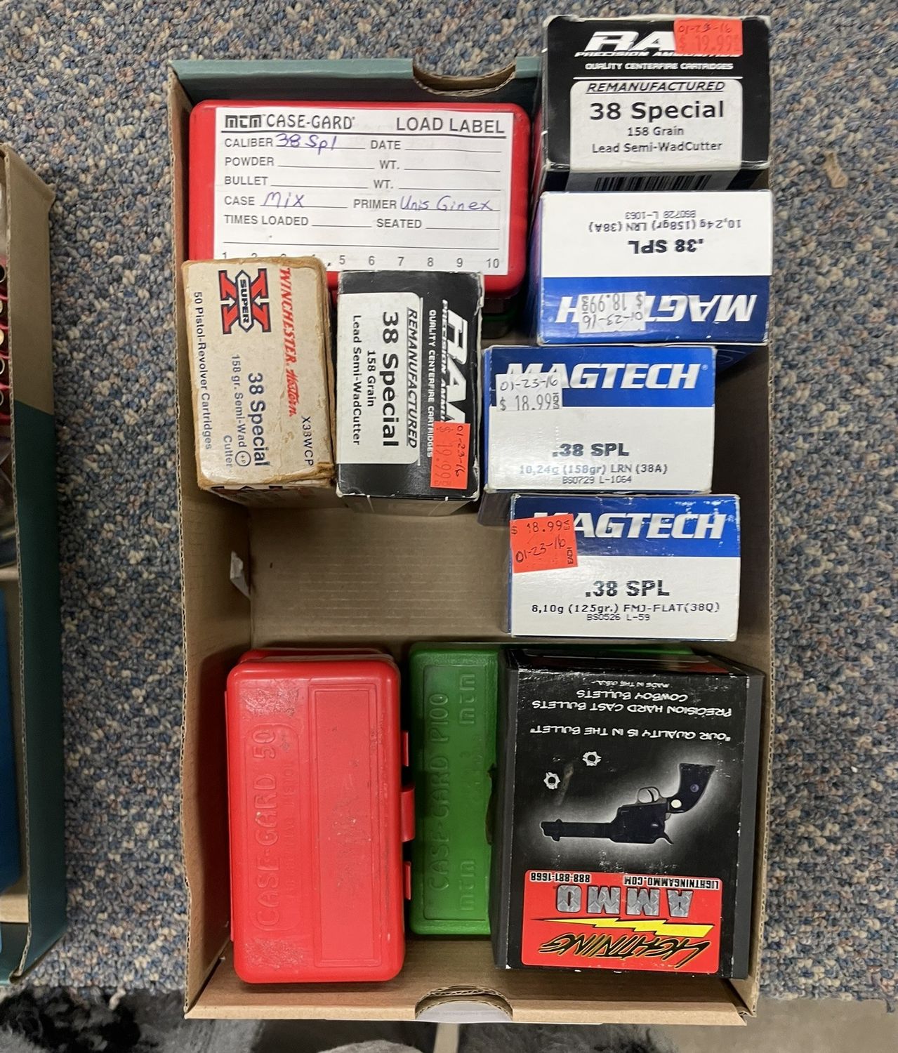 367 600 MIXED 38 SPL BRASS &amp; 50+  BULLETS