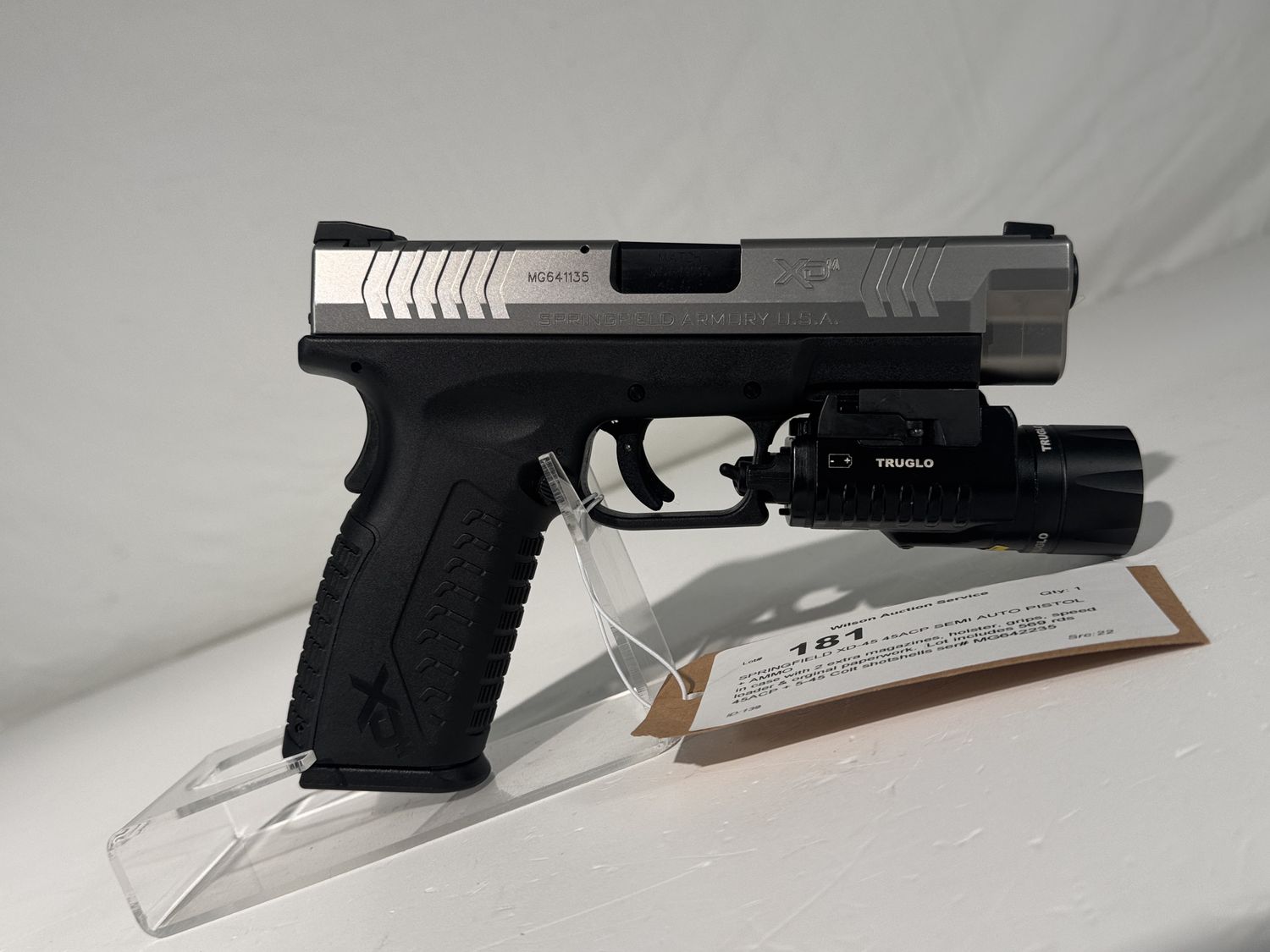 181 SPRINGFIELD XD-45 45ACP SEMI AUTO PISTOL + AMMO