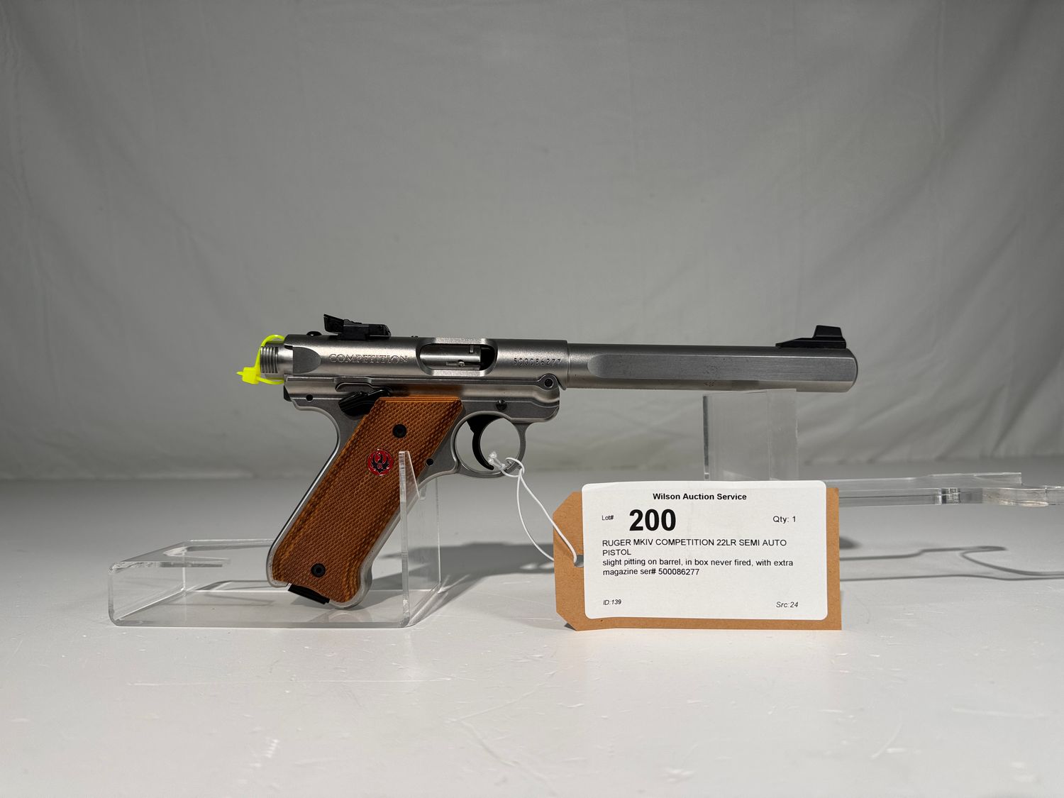 200 RUGER MKIV COMPETITION 22LR SEMI AUTO PISTOL