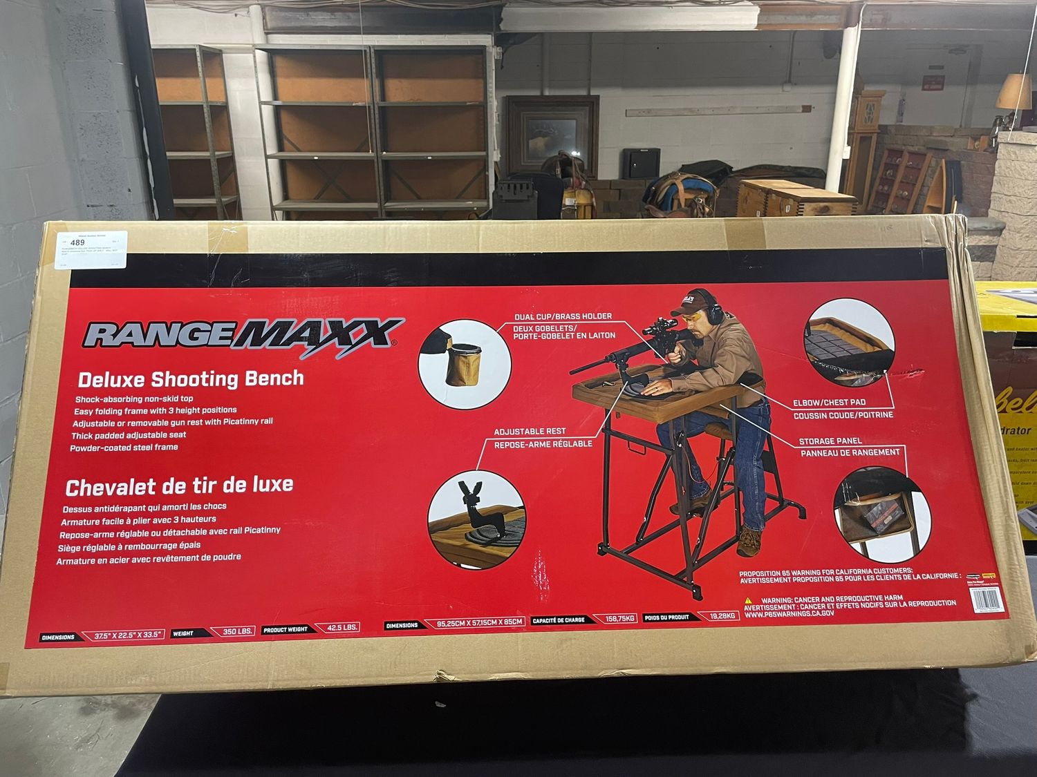489 RANGEMAXX DELUXE SHOOTING BENCH