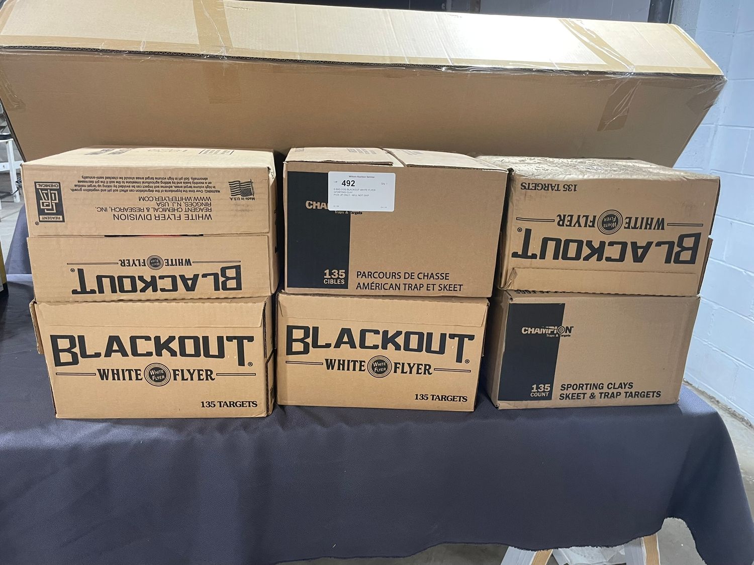 492 6 BXS (135) BLACKOUT WHITE FLYER SPORTING CLAY