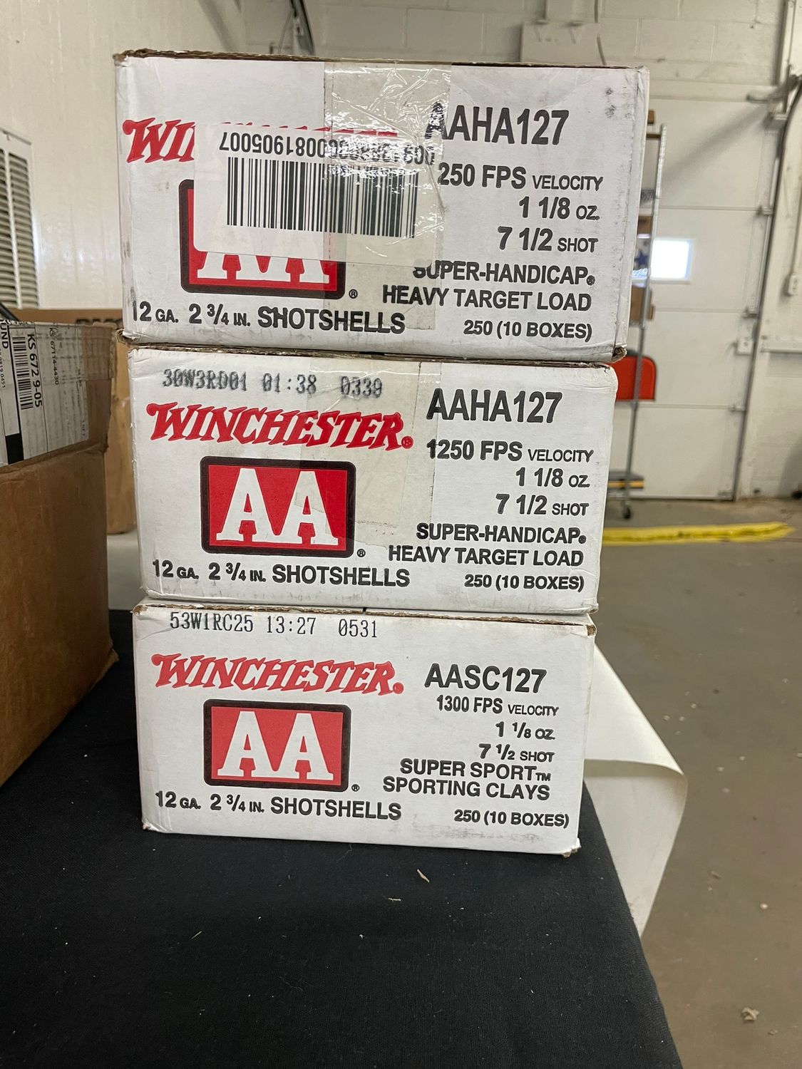 380 3 CASES (250 ea) WINCHESTER 12 GA SHELLS
