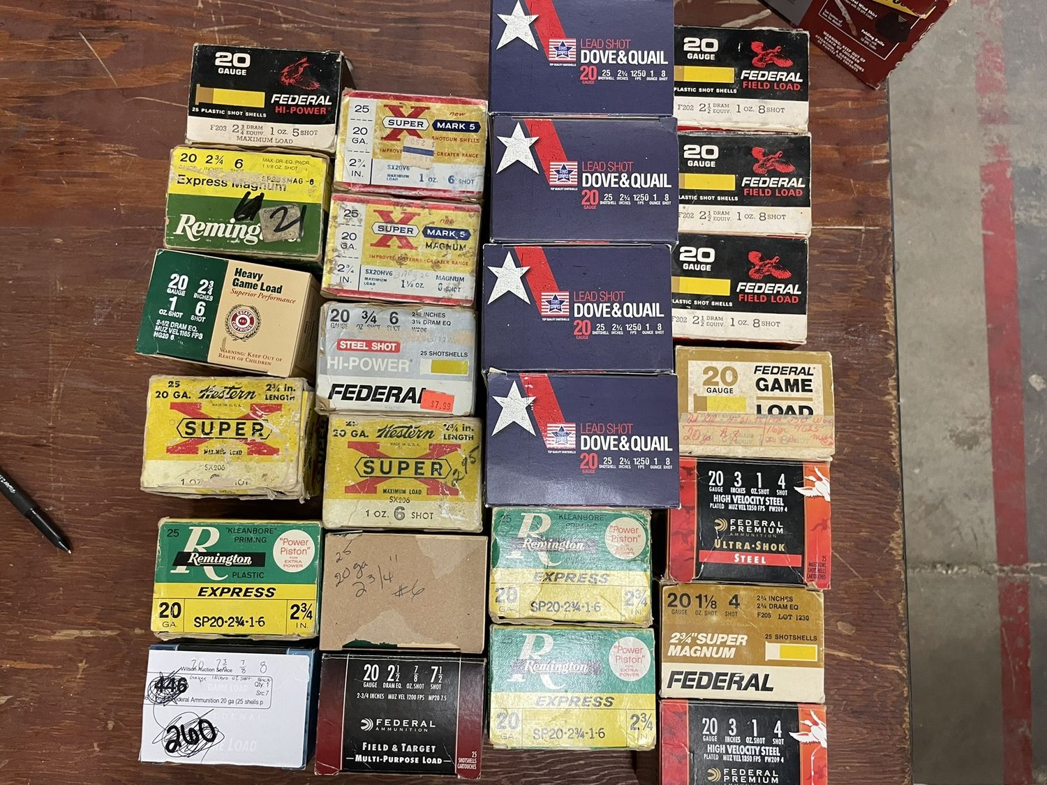 294 ASSORTED 20 GA SHELLS