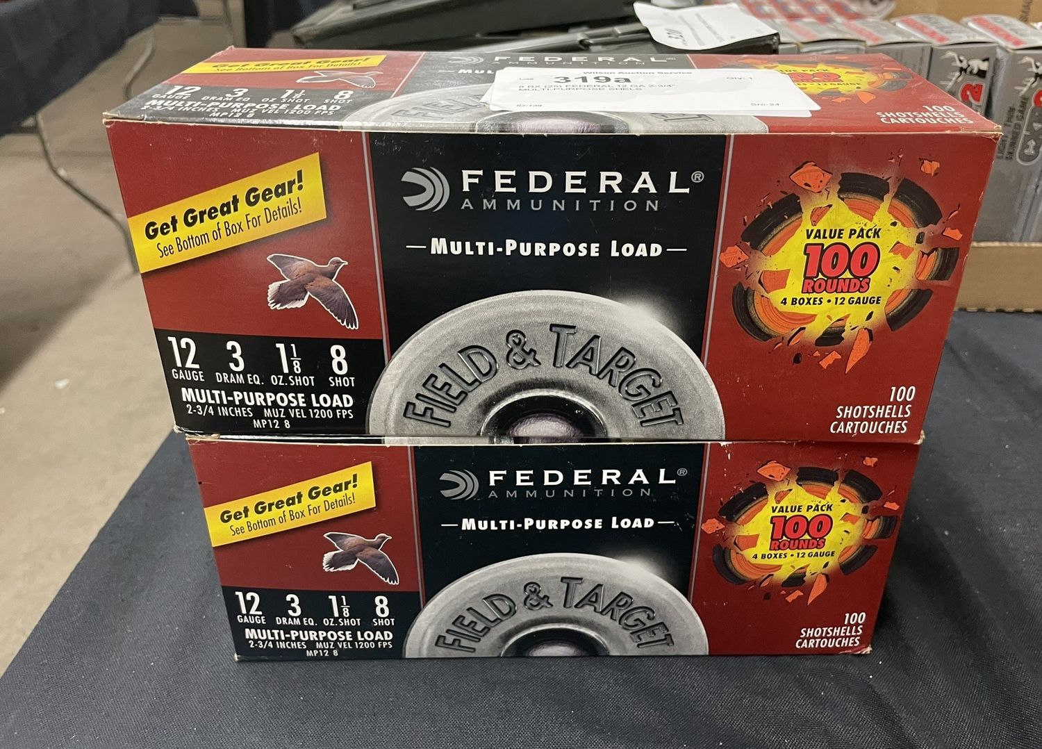 319a 8 BX (25) FEDERAL 12 GA 2-3/4&quot; MULTI-PURPOSE SHELLS