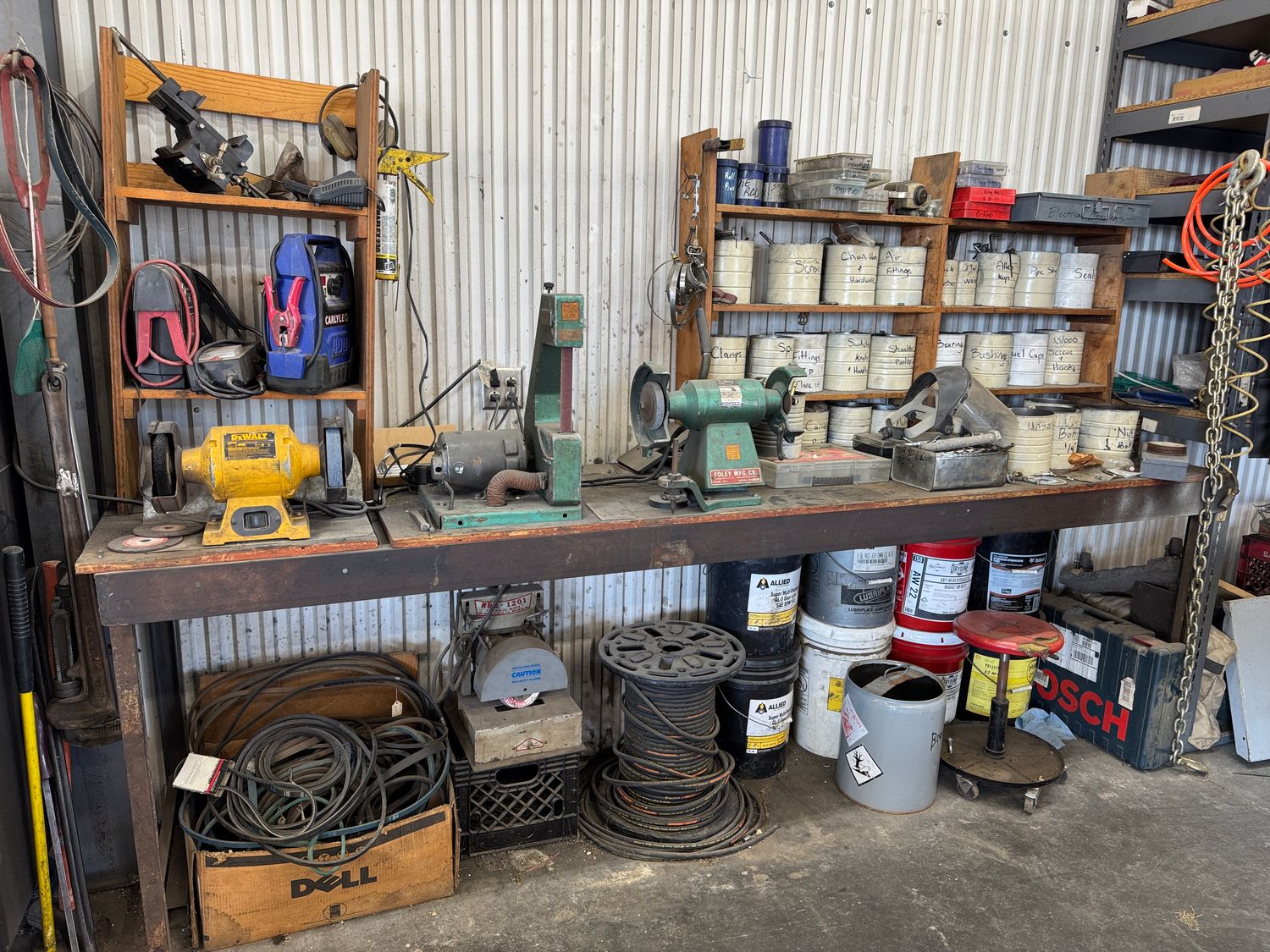 ASSORTED SHOP EQUIPMENT &amp; PARTS