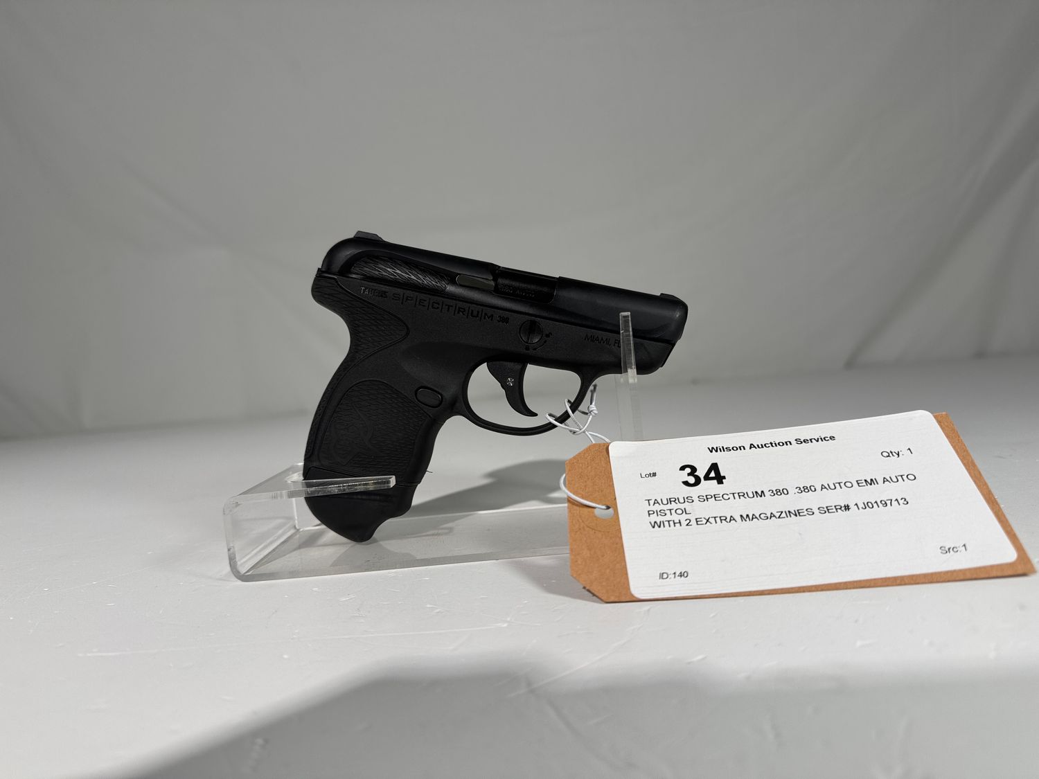 34 TAURUS SPECTRUM 380 .380 AUTO SEMI AUTO PISTOL