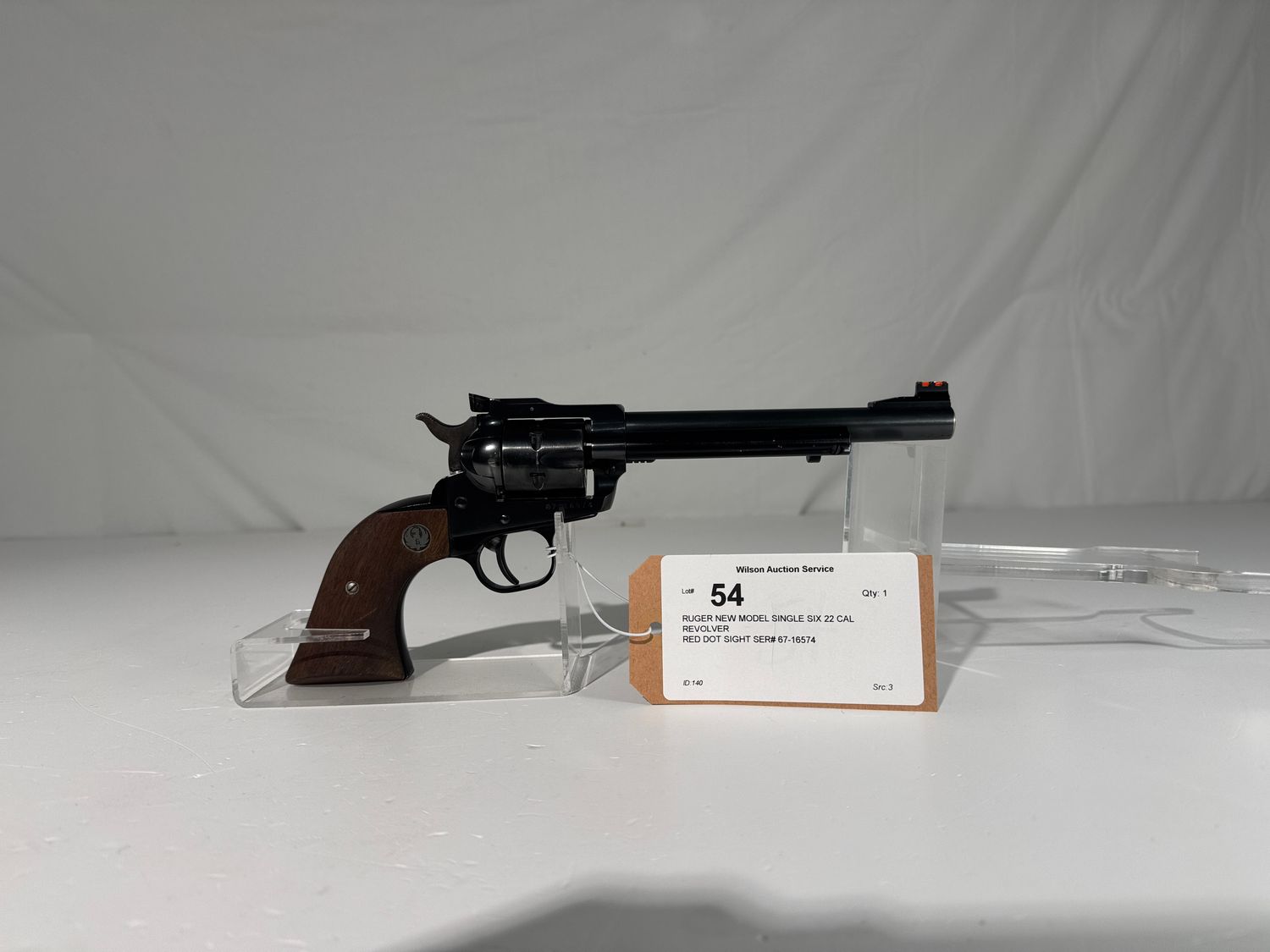 54 RUGER NEW MODEL SINGLE SIX 22 CAL REVOLVER