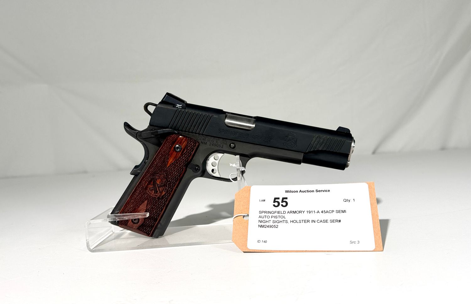 55 SPRINGFIELD ARMORY 1911-A 45ACP SEMI AUTO PISTOL