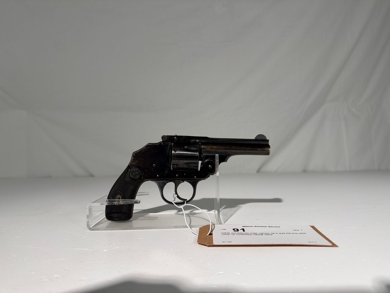 91 IVER JOHNSON OWL HEAD 38 S &amp;W REVOLVER
