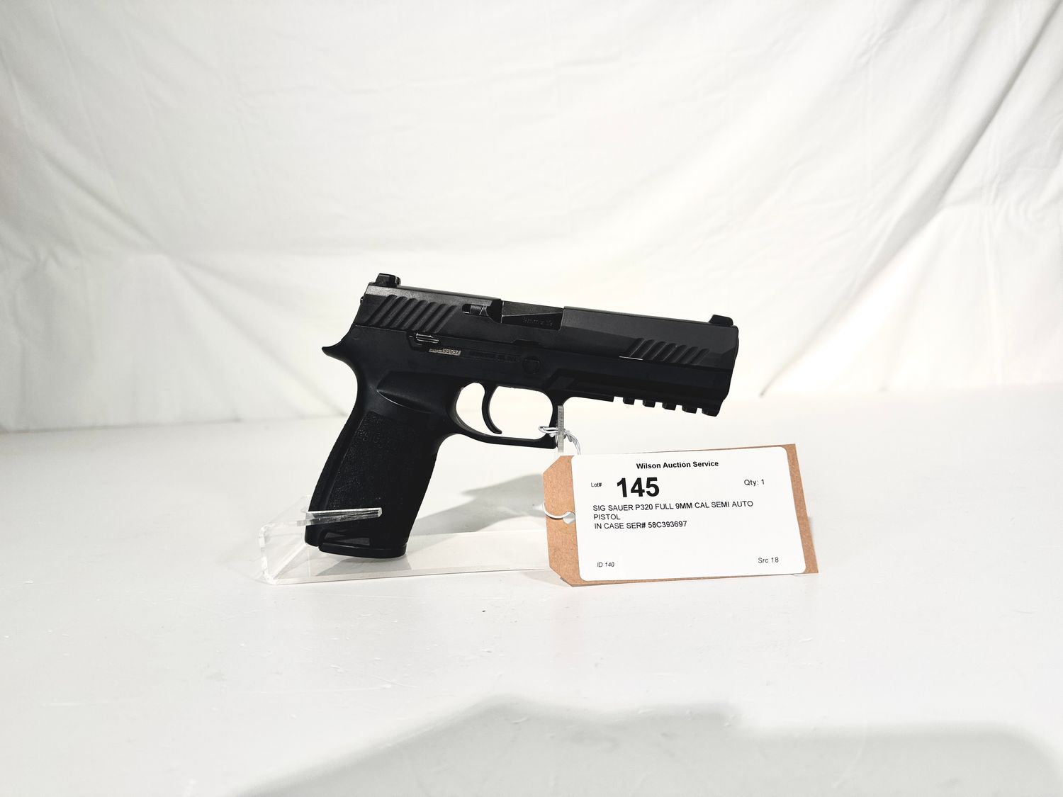 145 SIG SAUER P320 FULL 9MM CAL SEMI AUTO PISTOL