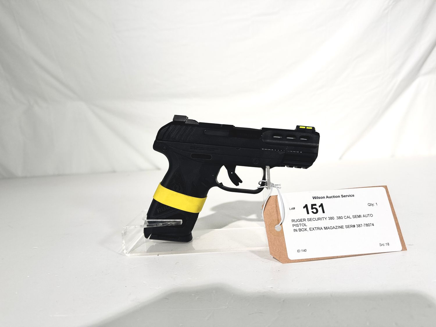 151 RUGER SECURITY 380 .380 CAL SEMI AUTO PISTOL